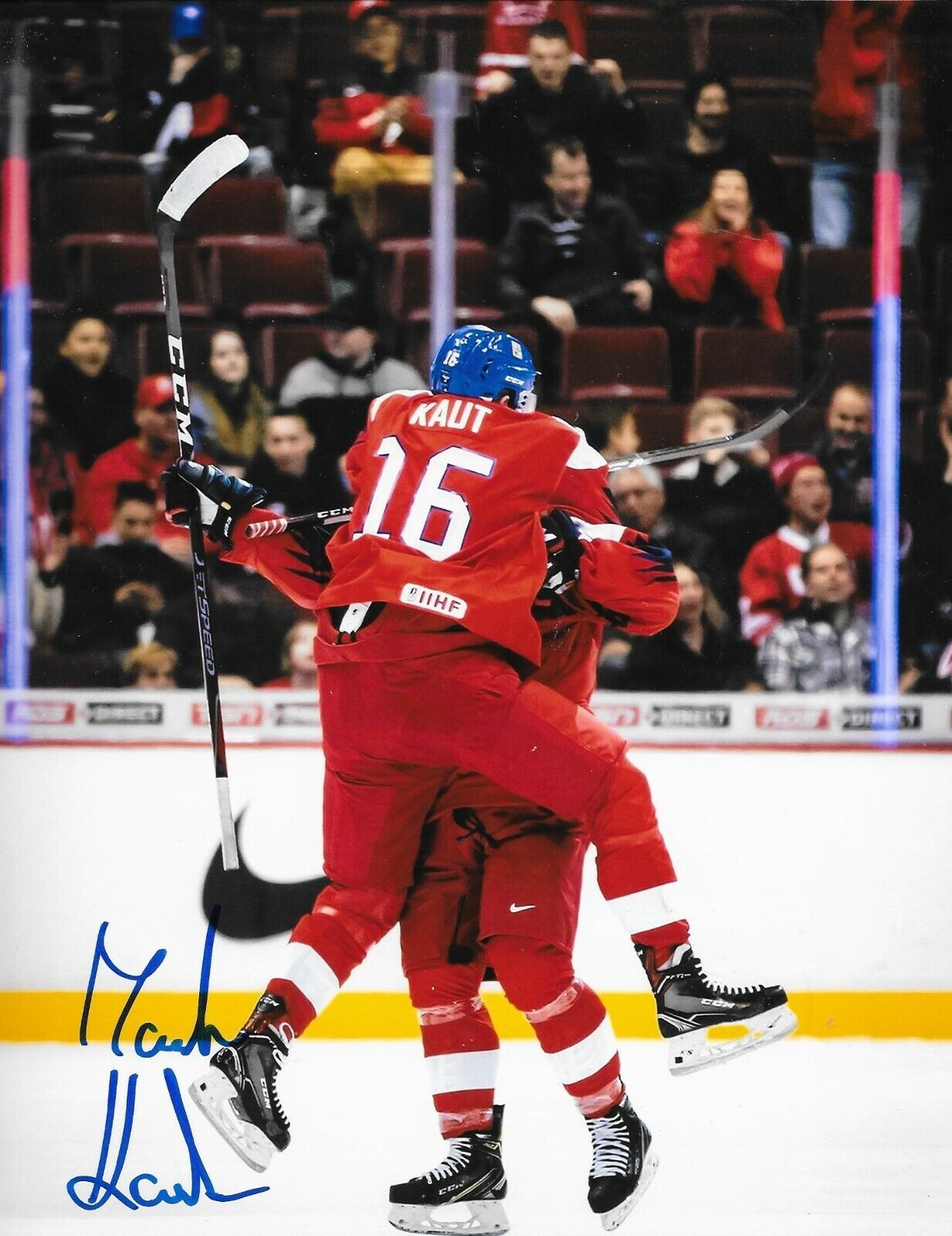 Martin Kaut Colorado Avalanche signed Czech Republic 8x10 Photo Poster painting Proof