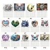 DIY Special Shaped Colorful Pattern 5D DIY Diamond Art Monthly Planner Kit