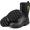 Men's rubber boots Neoprene insulated rain boots with steel handles, waterproof mid-tube calf hunting boots