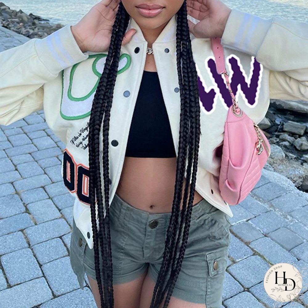 White Fashion Casual Print Cardigan Outerwear