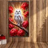 Eule und Blume komplette DIY-5D-Runden-Drill Edelsteinkunst-Diamant-Mal-Kits f&uuml;r Erwachsene/Anf&auml;nger Geschenkidee f&uuml;r Heimwanddekoration Diamant-Kunst