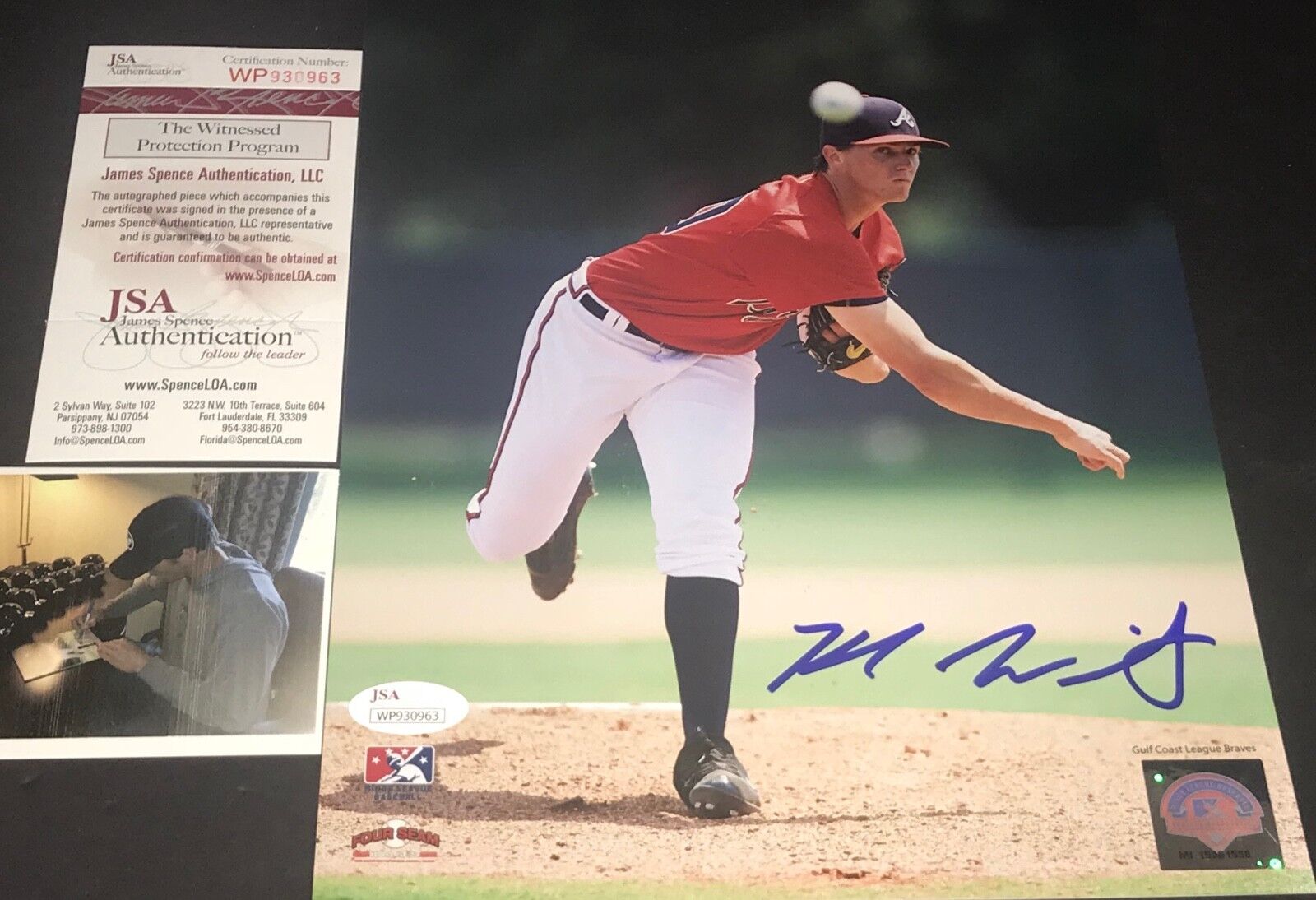 Kyle Wright Atlanta Braves Autographed Signed 8x10 Photo Poster painting JSA WITNESS COA .