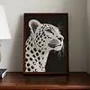 Spotted Leopard Special Shaped 5D DIY Partial Drill Diamond Pearl Painting Kit for Adults Beginners Home Decor Art Craft Pearl Diamond Painting 30x40cm