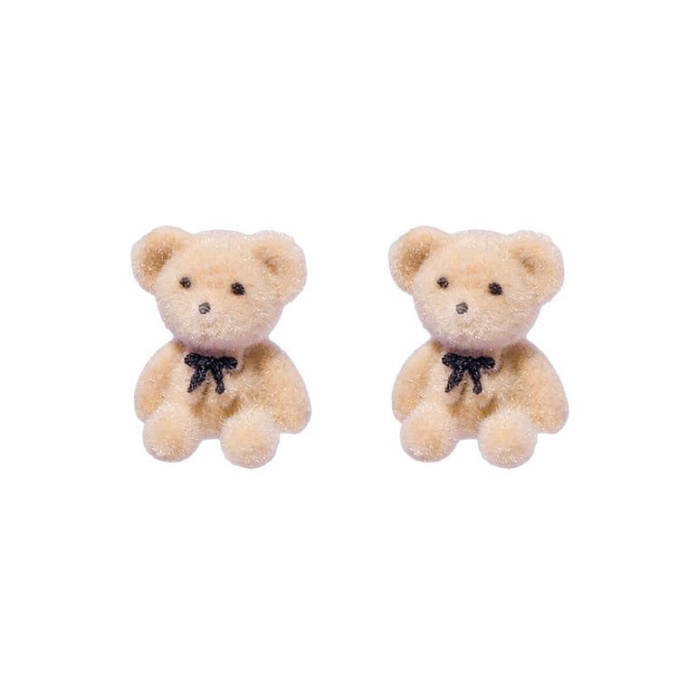 Kawaii Plush Stud Bear Earring - Gotamochi Kawaii Shop, Kawaii Clothes