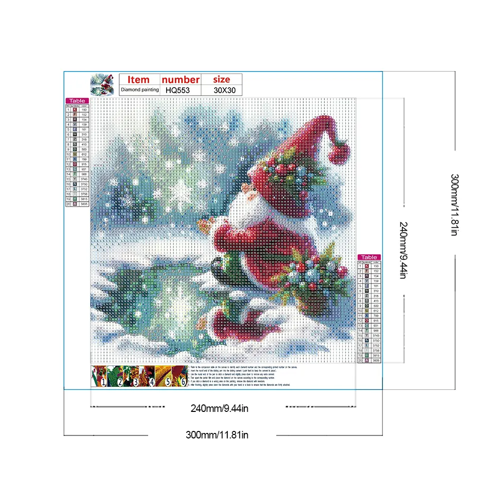 Diamond Painting - Full Round Drill - Christmas Gnome(Canvas|30*30cm)