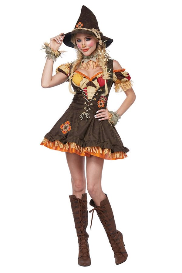 Adorable Scarecrow Halloween Costume-elleschic
