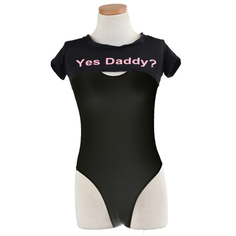 Japanese Cute One Piece Lingerie with Yes Daddy Crop Top SP17811