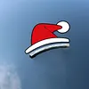3pcs 3D Christmas Hat Car Decorative Stickers Waterproof for Automotive Exterior