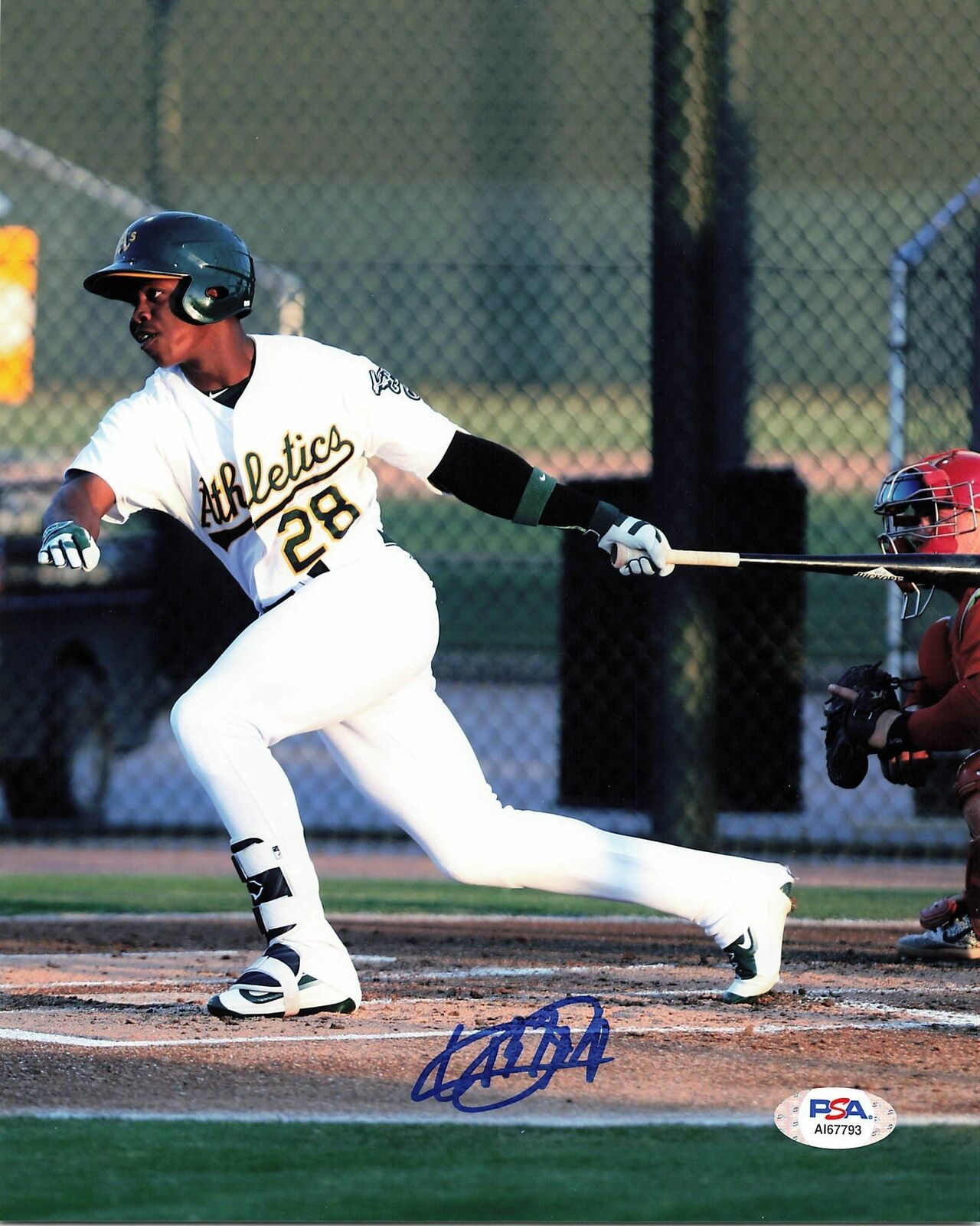 Lazaro Armenteros signed 8x10 Photo Poster painting PSA/DNA Oakland Athletics Autographed