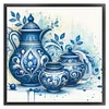 Blue And White Porcelain Teapot-11CT Stamped Cross Stitch 40*40cm/15.75*15.75in