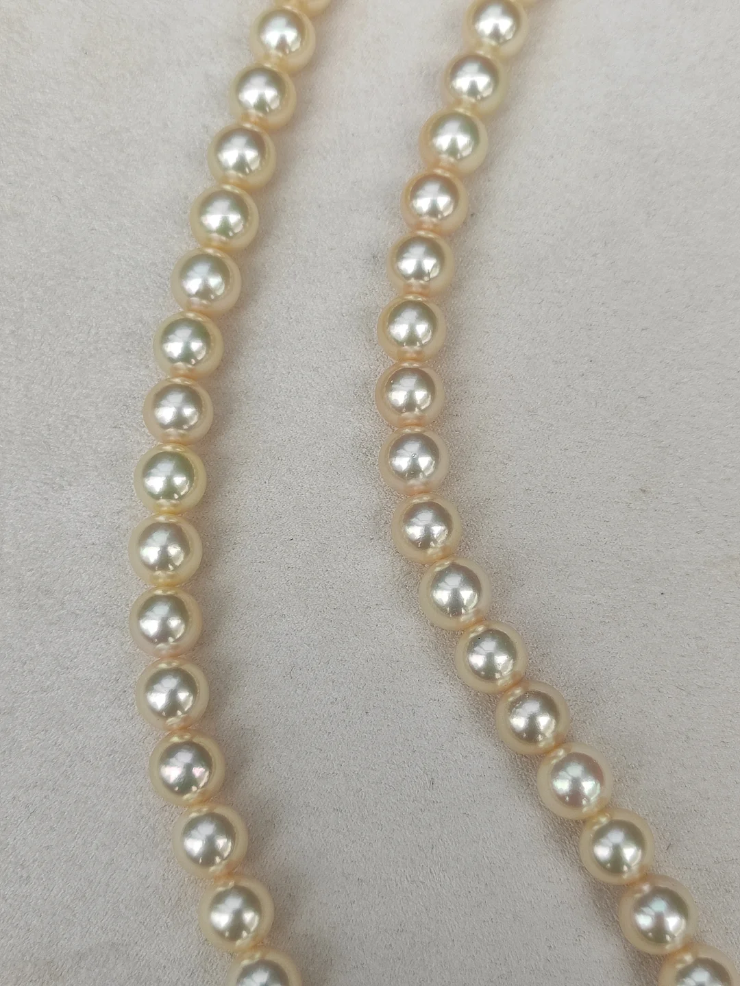 S478 【品牌】卡梅利亚ak羽黄金珍珠项链，925银，直径约7.4-7.9mm，37.2g，约42cm【品牌货珍珠都是第一梯队级别，颜色特别，提气质，微瑕，适合日常佩戴，耐造】