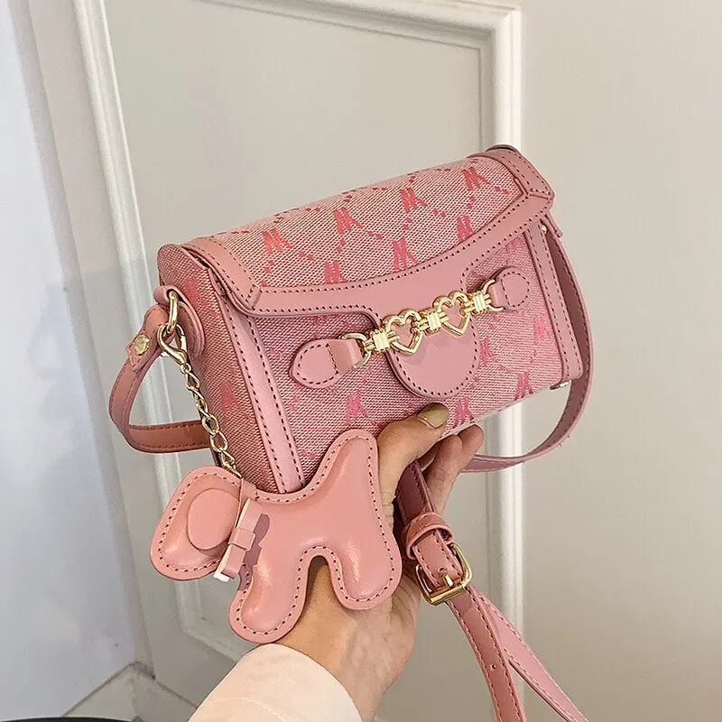 էѧӧܧ Luxury PU Leather Flap Shoulder Crossbody Bags For Women 2021 Letter Decoration Women's Designer Small Handbag