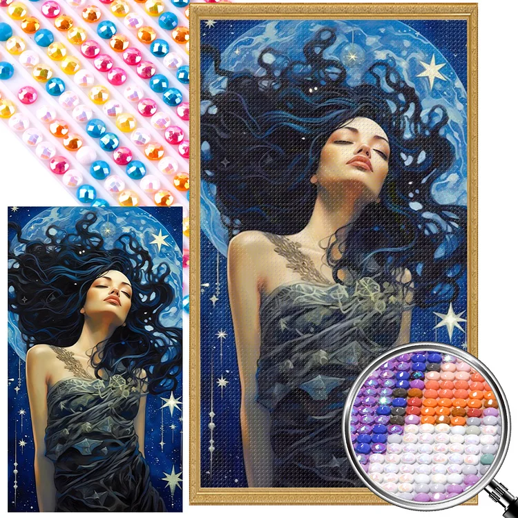 Starry Sky Beauty 40*70CM (Canvas) Full AB Round Drill Diamond Painting gbfke