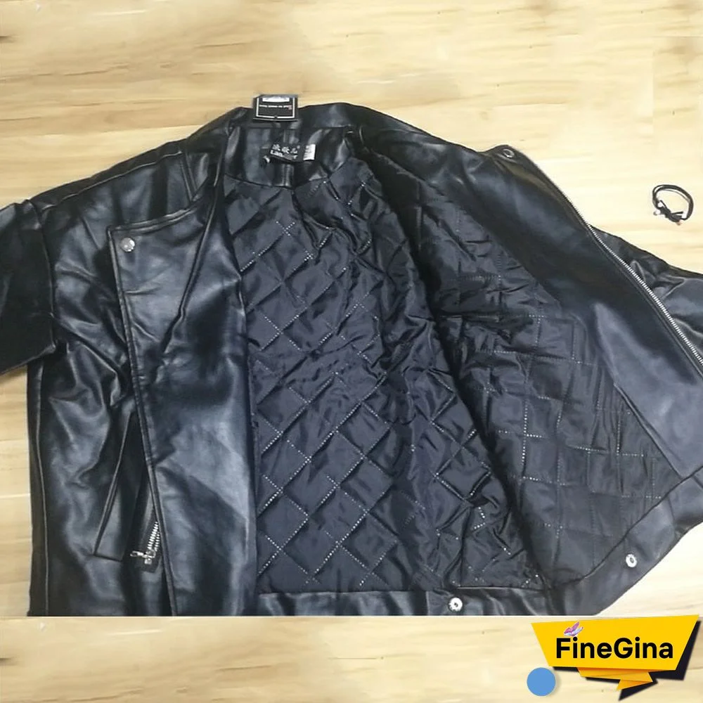 New Arrival Women Autumn Winter Leather Jacket Oversized Boyfriend Korean Style Female Faux Coat Outwear Black Bike Jacket