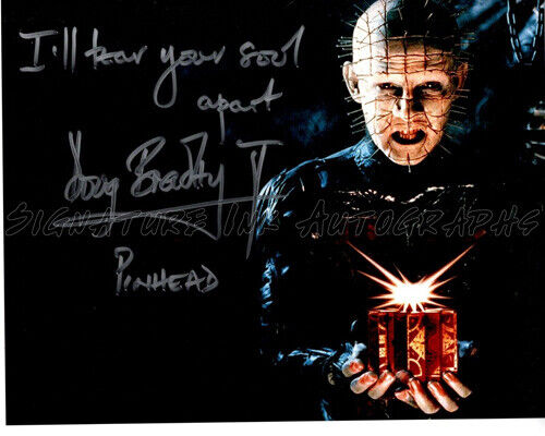 DOUG BRADLEY signed 8x10 Photo Poster painting Horror HELLRAISER Pinhead reprint