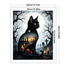 Cat Silhouette Halloween-11CT Stamped Cross Stitch 40*50cm/15.75*19.69in tapestrymarket