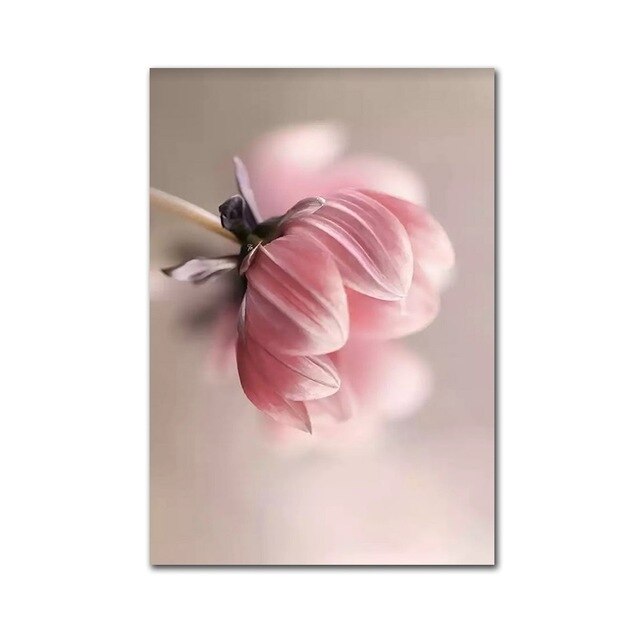 Painting Abstract Blooming Pink Flowers Pictures Modular Wall Art Prints Canvas Painting For Living Room Modern Home Decoration