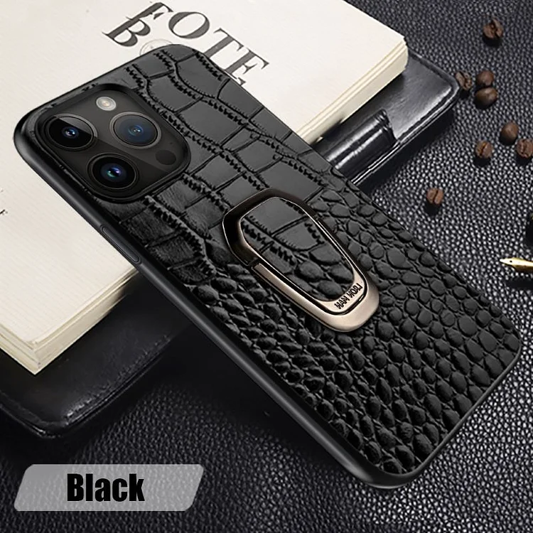 Crocodile Pattern Magnetic Bracket Phone Case For iPhone