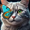 Diamond Painting -DIY Round Drill Cat