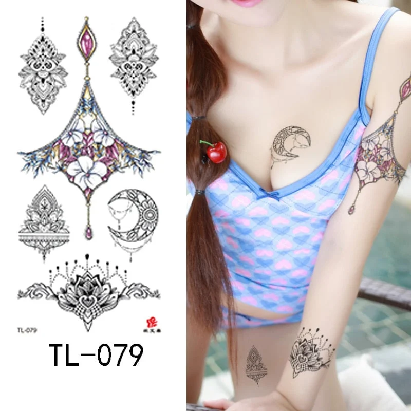 Flower animal totem romantic beautiful bird fragrance waterproof lasting men and women personality temporary tattoo stickers