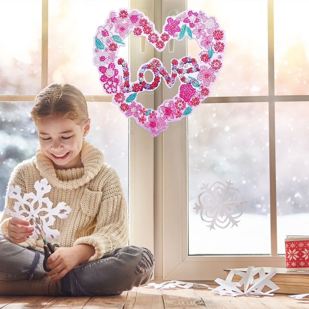 Diamond Paint Crystal Art Wreath - Love