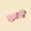 Elegant Velvet Bowknot Hair Pins for Baby Girls