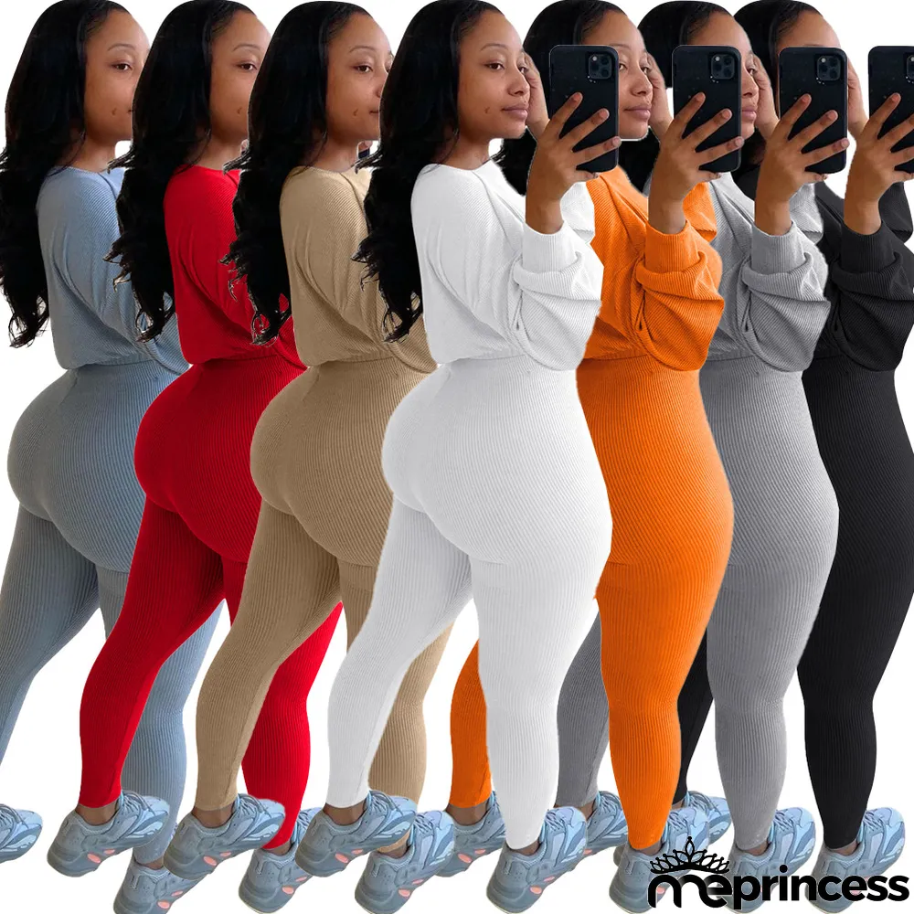 Plus Size Letter Long Sleeve 2 Piece Pants Set