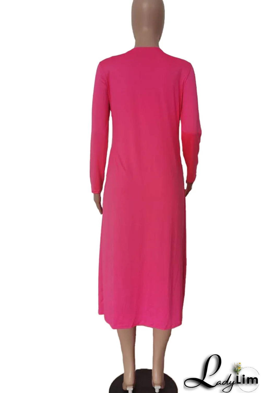 Apricot Sexy Solid Patchwork Long Sleeve Two Pieces