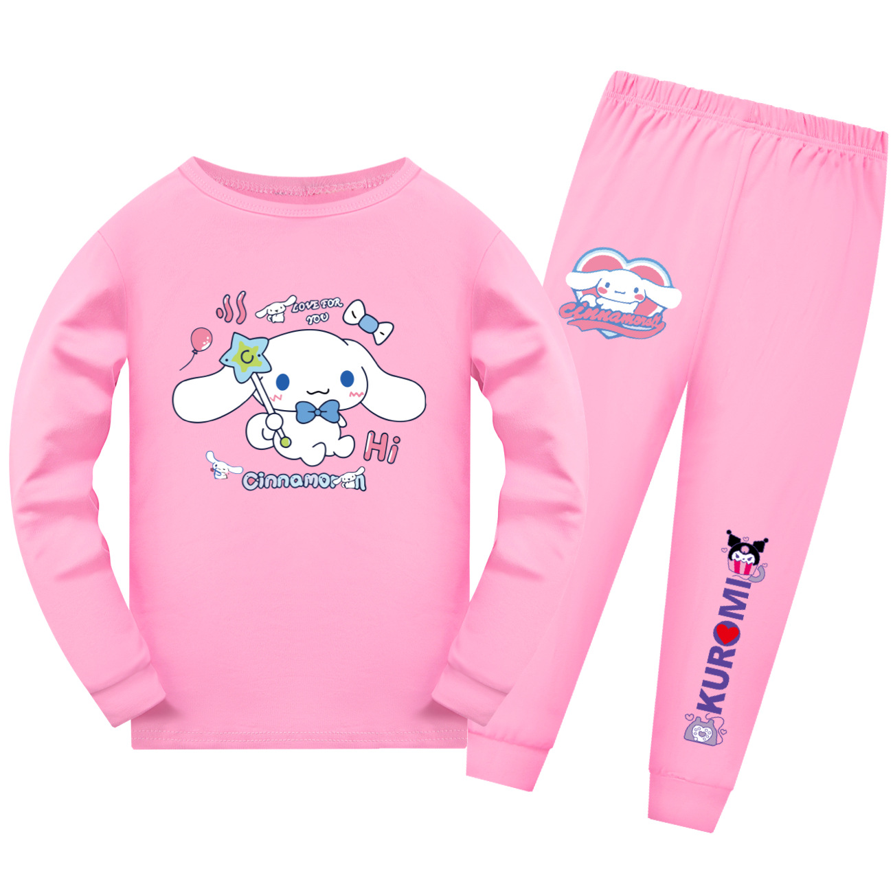 Kuromi Bunny Kids Long Sleeve Pajama Set - Cute and Comfy Sleepwear for ChildrenKT2981 -Mayoulove