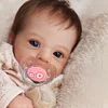 18" Realistic And Cute Reborn Baby Girl Opened Her Eyes With Bright Eyes Brown Hair Named Claire - RBBI-Myrebornbabydoll&reg; Myrebornbabydoll&reg;