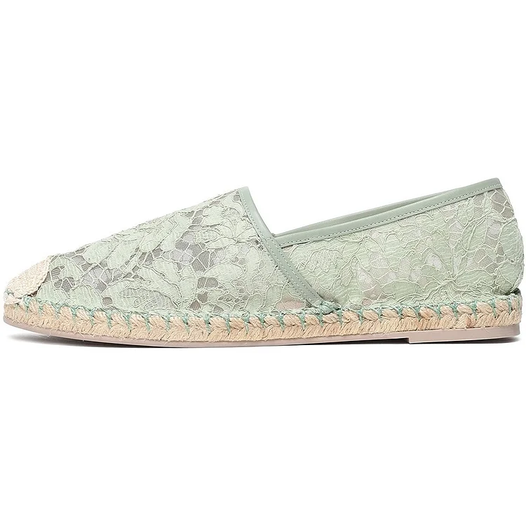 Teal Nets Corded lace Comfortable Flats |FSJ Shoes