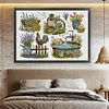 Garden Small Objects-14CT Stamped Cross Stitch 62*47cm/24.41*18.5in(Big Size) tapestrymarket