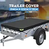 214x122cm Oxford Travel Trailer RV Cover Waterproof Trailer Flat Tarpaulin Cover