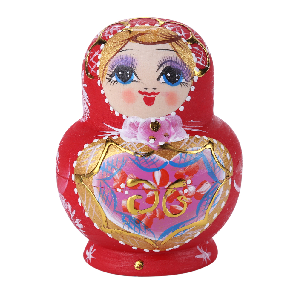 

10 Layers Mini Peach Heart Girl Matryoshka Nesting Dolls, 501 Original