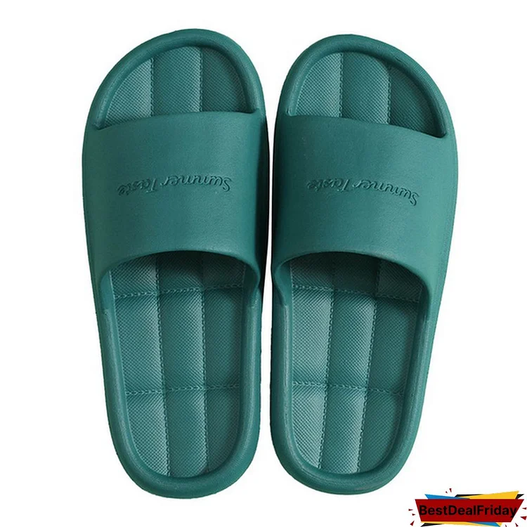 New Trending Couples Slipper Soft Home Slippers Indoor Non-Slip Sandals Anti-Slip Thick Sole Summer Slippers for Women Men Plus Size
