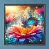Diamond Painting -DIY Round Drill Butterfly Carrying Flower(40x40cm)