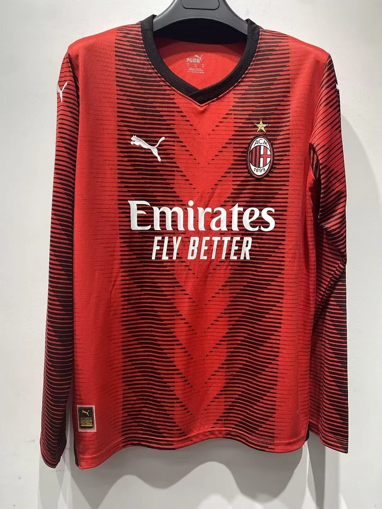 2023/24 AC Milan Home Fan Edition Long Sleeve