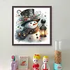 Christmas Snowman-11CT Stamped Cross Stitch 40*40cm/15.75*15.75in tapestrymarket