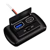 12V/24V Car USB Charger Socket with Switch QC3.0 Dual USB Outlet Panel Adapter