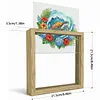 Turtle DIY Special Shaped Drill Wooden Diamond Painting Tabletop Ornaments Kit with Photo Frame Desktop Diamond Art Kits Double-Sided Pattern for Adults/Beginners Home Decor