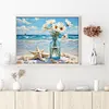 Beach Daisy Vase-11CT Stamped Cross Stitch 50*40cm/19.69*15.75in tapestrymarket