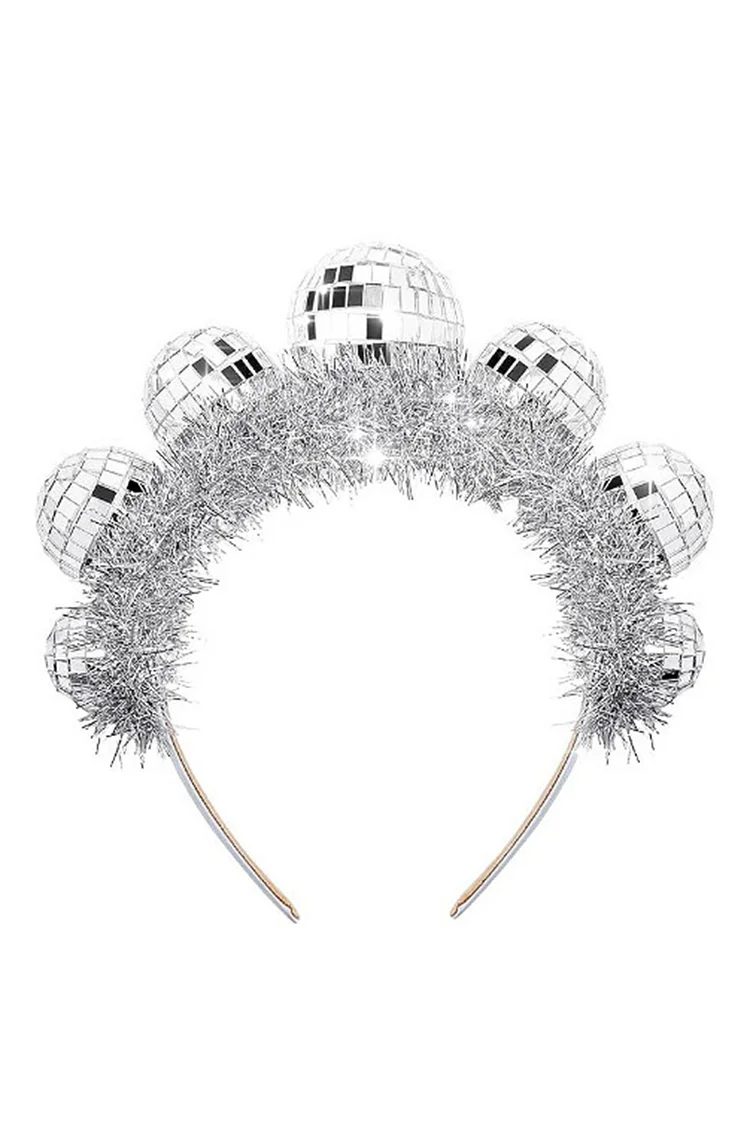 Mirror Discoballs Tinsel Headband Headhoop
