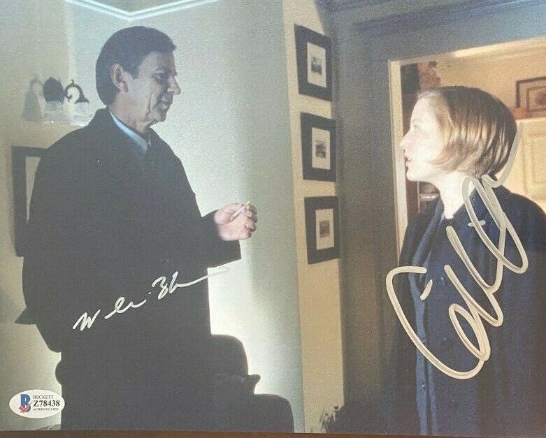 Gillian Anderson William B Davis signed autographed 8x10 Photo Poster painting X-Files COA