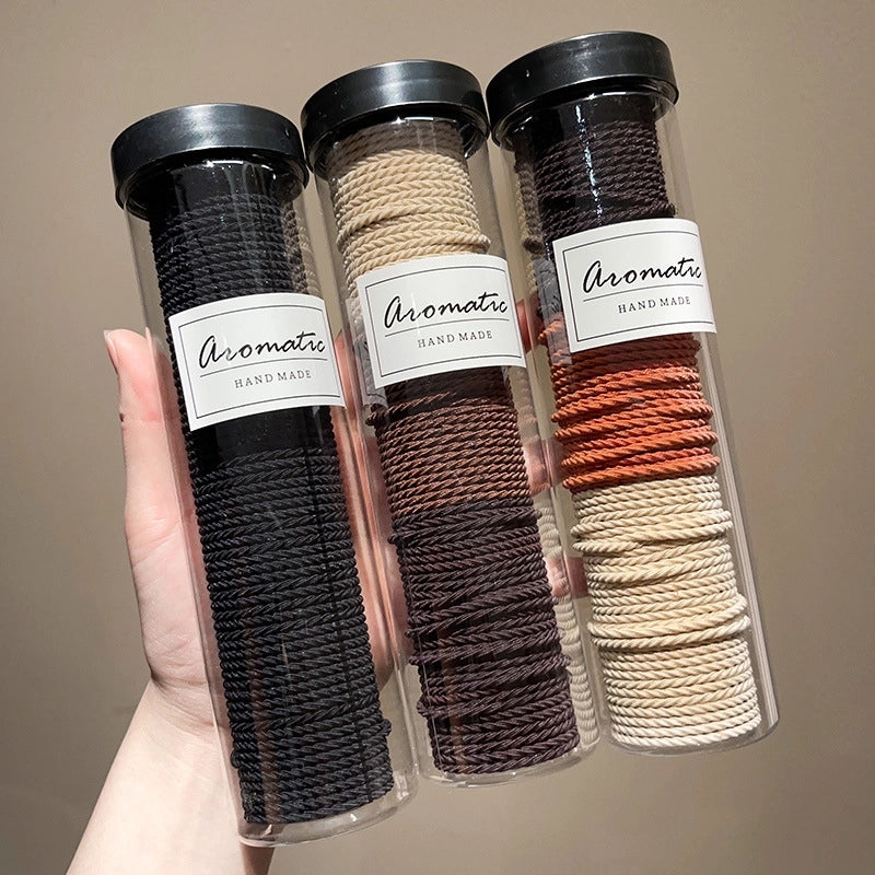 Canned Rubber Band Women’s Tie Head High Elastic Durable Hair Rope Tie Head New Rubber Band High Ponytail Hair Rope Hair Ring