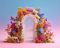 Floral Arch Gate - Diamond Painting