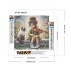 Girl Animals-Full Round Diamond Painting 30*30CM