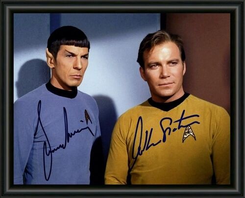 STAR TREK - SHATNER & NIMOY SIGNED - A4 AUTOGRAPHED Photo Poster painting POSTER -  POSTAGE