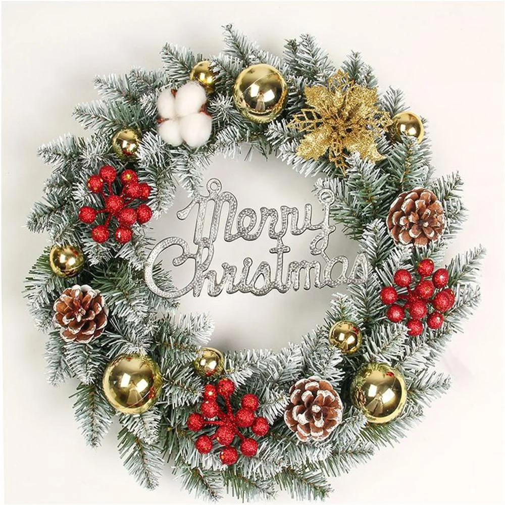 New Christmas pine branch pine cone cane scenery garland