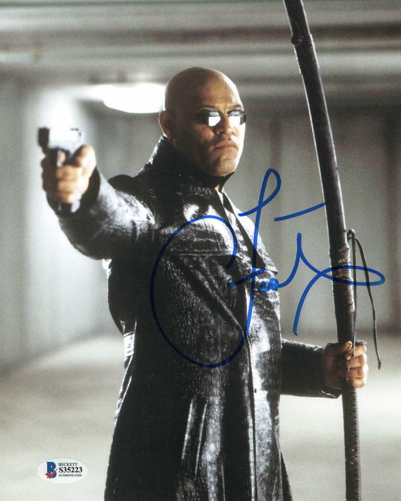 LAURENCE FISHBURNE SIGNED AUTOGRAPH 8X10 Photo Poster painting - ULTRA RARE MORPHEUS THE MATRIX