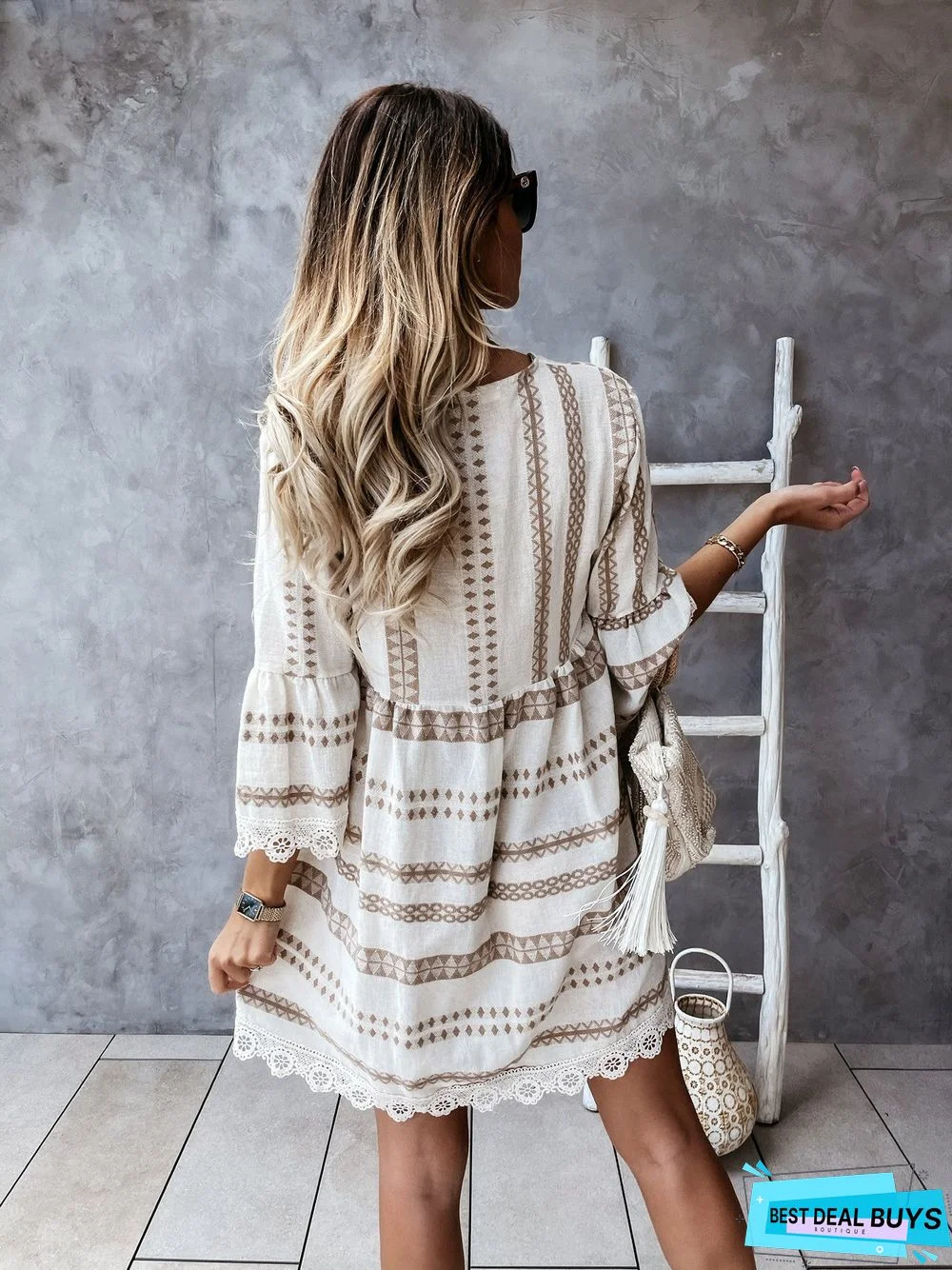 New Lace Cuff Dress In Summer